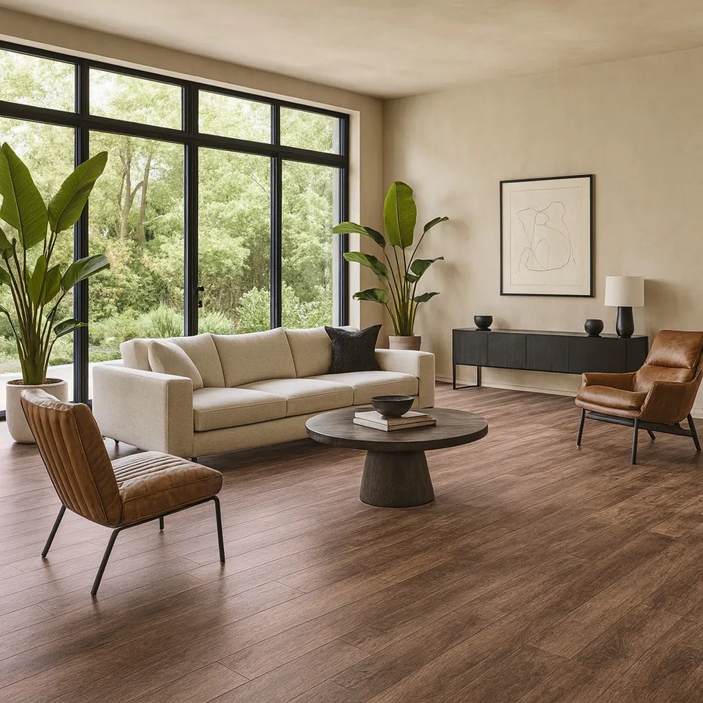 PVC podlaha - lino AladinTex Home 1150 Cajou, na mieru, šíře 4m, hnedá, bez podkladu, obývacia izba, Gerflor