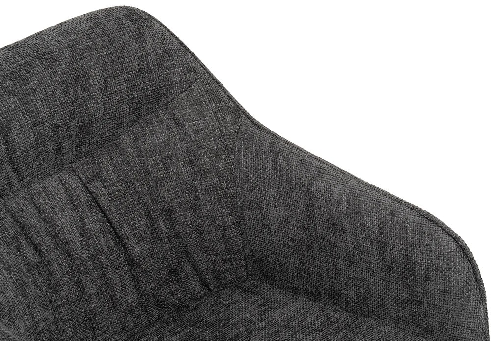 Noela Otočná jedálenská stolička látková LOREN tmavo šedá