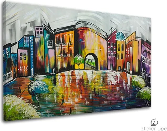 Autorská reprodukcia na plátne MESTO XOBFB540E1