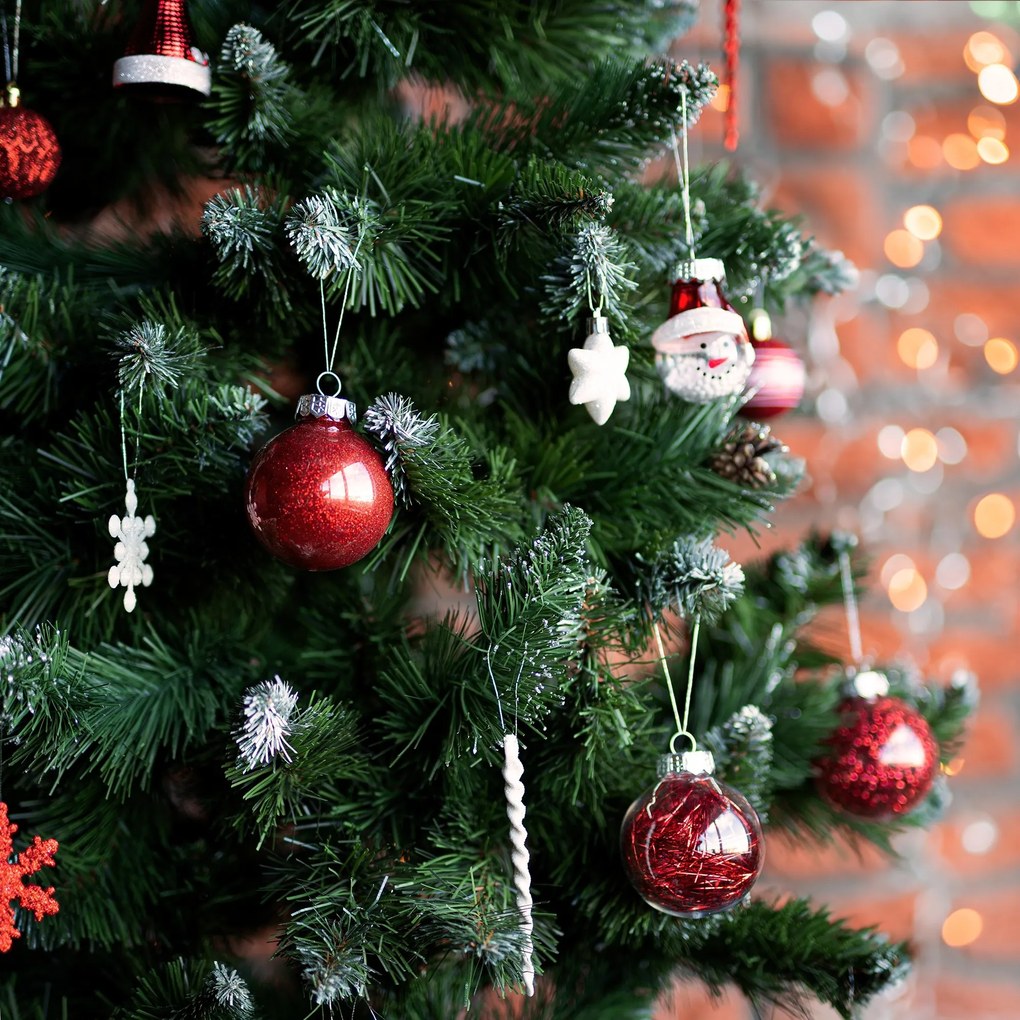 Sada vánočních ozdob na stromeček Red Santa 149 ks červená/bílá