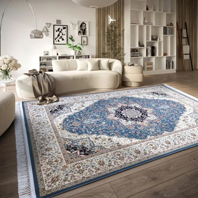Koberec Villeroy & Boch Kollektion 1870 Etienne svetlomodrý / krémový