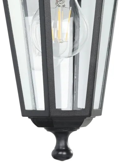 EGLO 22467 - vonkajšie nástenné svietidlo LATERNA 4 1xE27/60W čierna