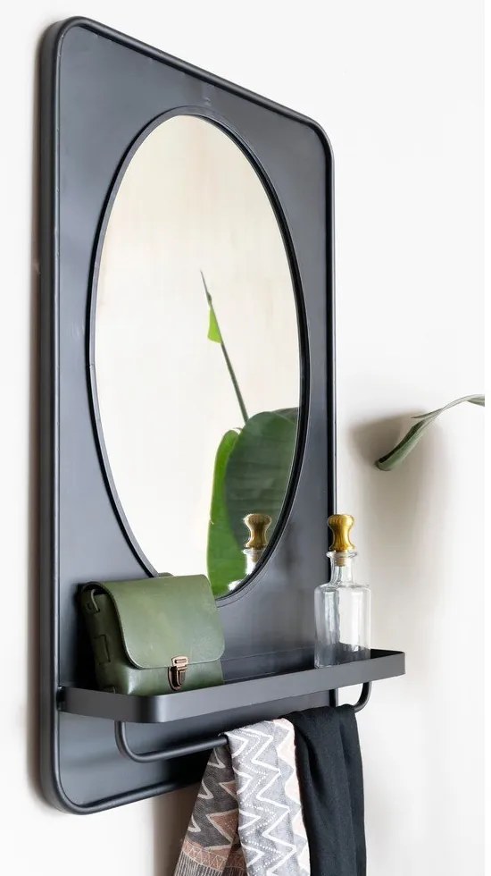 Nástenné zrkadlo s poličkou 50x80 cm Pascal – White Label