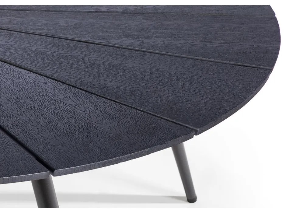 Čierny záhradný stôl s artwood doskou a kamenným stredom Bonami Selection Marienlist, 115 x 190 cm