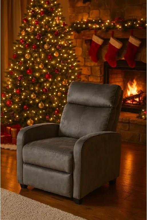 Kreslo ušiak René rozkladacie šedé