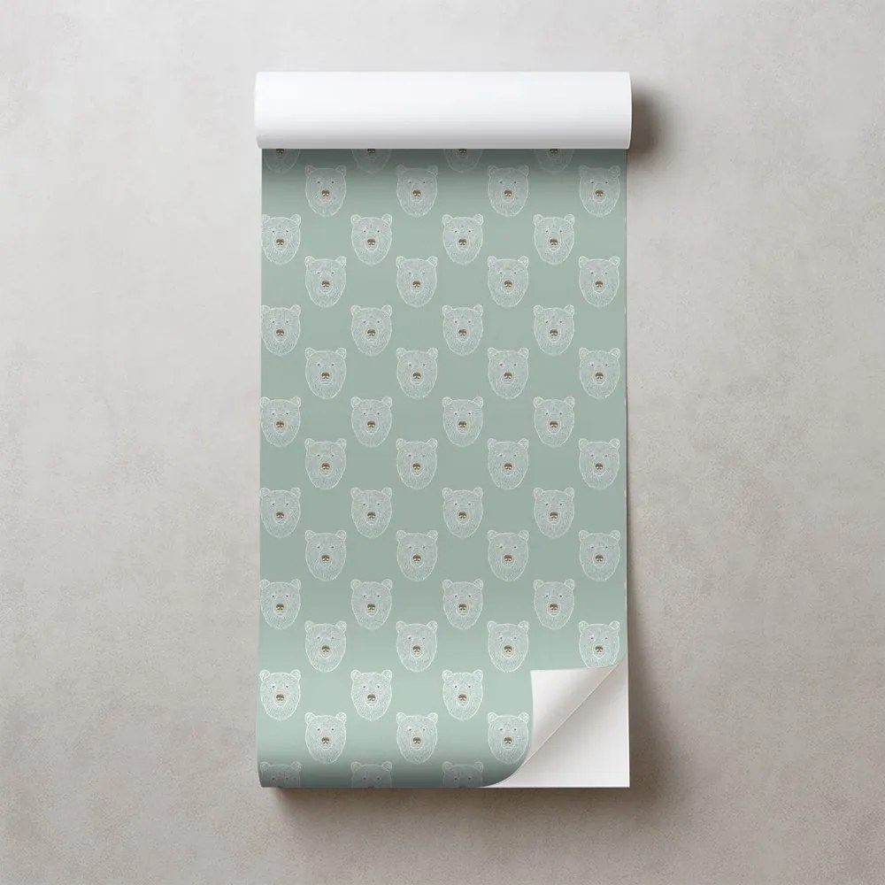 Samolepiaca tapeta roztomilé medvedíky na svetlom pozadí