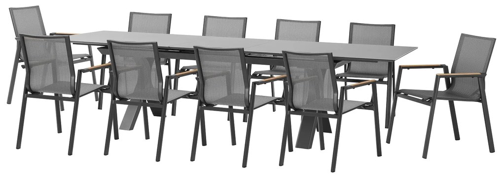 Carson jedálenský stôl antracit 280-340 cm