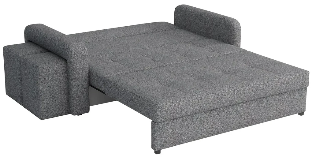 Rozkladacia sedacia súprava s úložným priestorom Clivia Home II + III, Taburetka: ľavá strana (pohovka III) + pravá strana (pohovka II), Dostupné poťahy: Enjoy 17