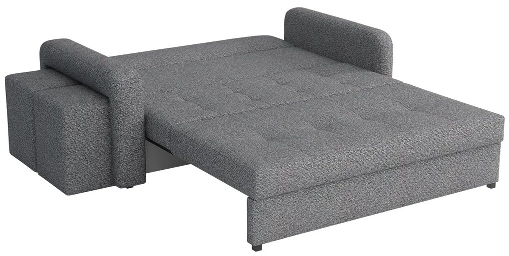 Rozkladacia sedacia súprava s úložným priestorom Clivia Home II + III, Taburetka: ľavá strana (pohovka III) + pravá strana (pohovka II), Dostupné poťahy: Enjoy 2