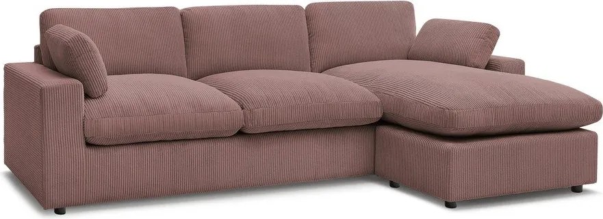 Ružová menčestrová rohová pohovka Belair – Bobochic Paris