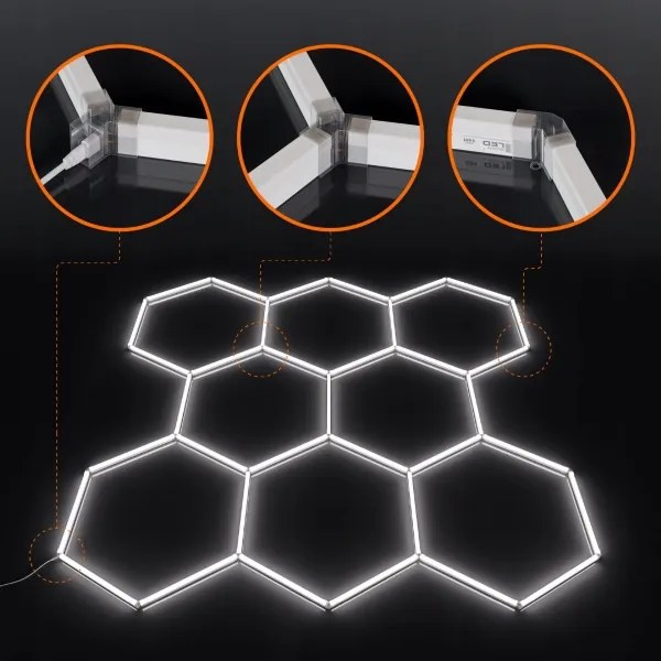LED stropné svietidlo LED/350W/85-265V 6500K 313x298 cm CRI 90 IP44 biela