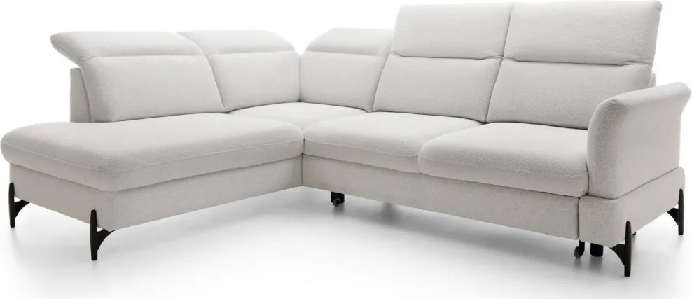 Rohová sedacia súprava Sienna 2, svetlo šedá látka, ľavý roh