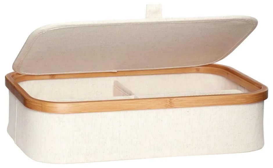 Súprava 2 béžových textilných organizérov Hübsch Bamboo