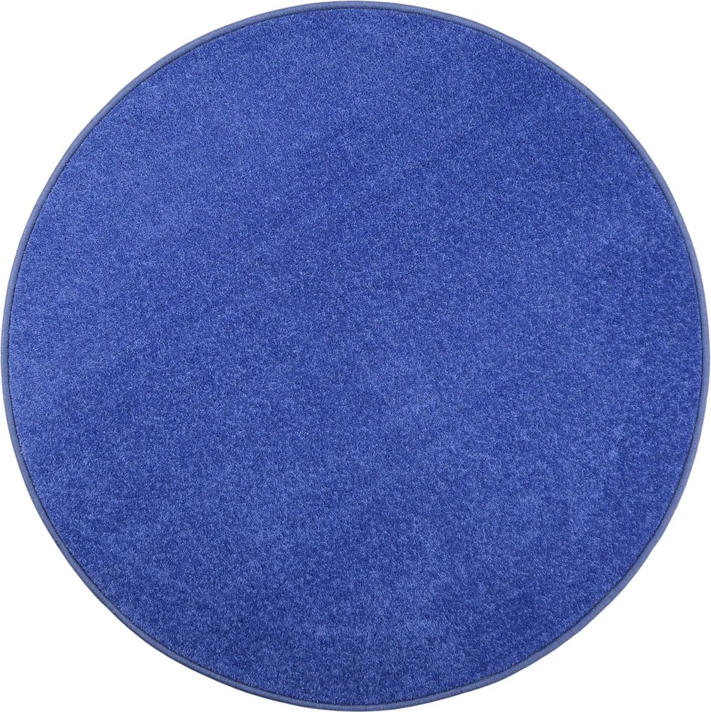Vopi 200x200 (priemer) kruh Kusový koberec Eton modrý 82 kruh, modrá, obývacia izba