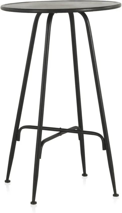 Čierny kovový barový stolík Geese Industrial Style, výška 100 cm | BIANO