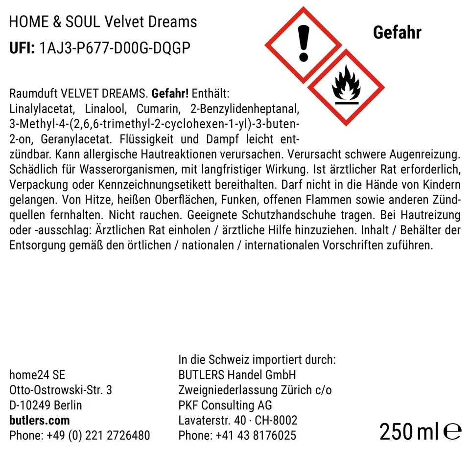 HOME & SOUL Vôňa do bytu Velvet Dreams 250 ml