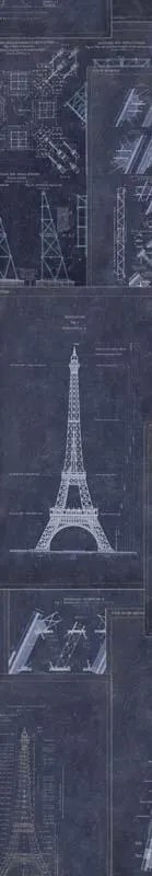 MINDTHEGAP Grand Eiffel Blue - tapeta