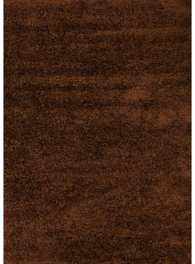 Kusový koberec Shaggy vlas 45 mm Mia hnedý, Velikosti 120x170cm