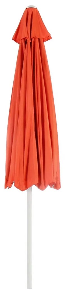 Slnečník N19 Ø 3m - polyester/hliník - terakota