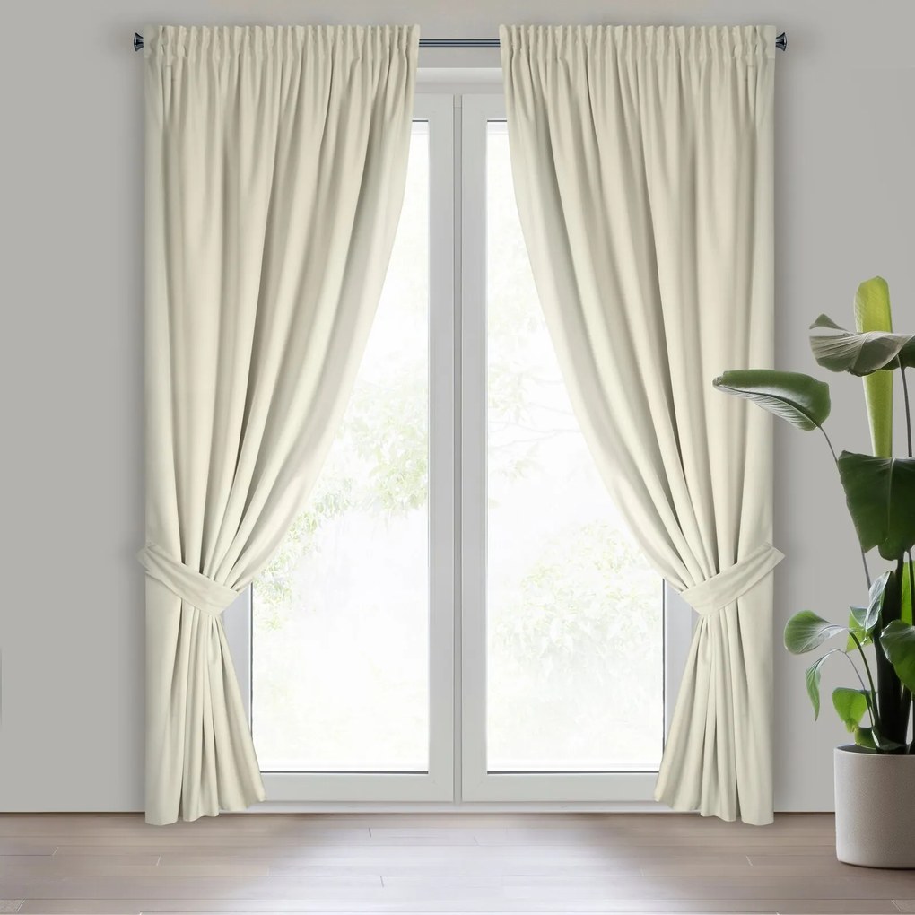 ZATEMŇOVACÍ ZÁVES NA PÁSKE ANTARA 140X300 CM KRÉMOVÁ