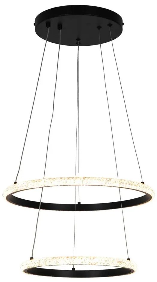 Zuma Line P22082M-2R - LED Luster na lanku RIDE LED/22W/230V + LED/14W čierna