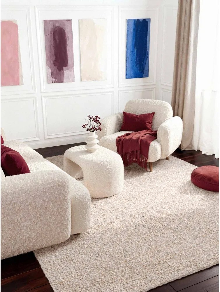 Krémový ručne tkaný koberec z materiálu buklé 120x170 cm Notting Hill Portobello – Ted Baker