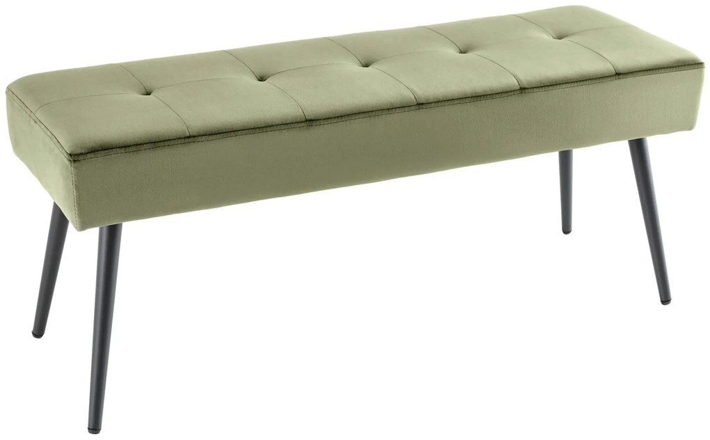 Lavica Boutique 100cm olivovozelený zamat