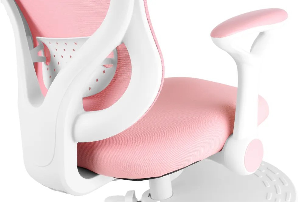 Detská rastúca stolička Neoseat JUNI 007 — látka, prateľný poťah, ružová