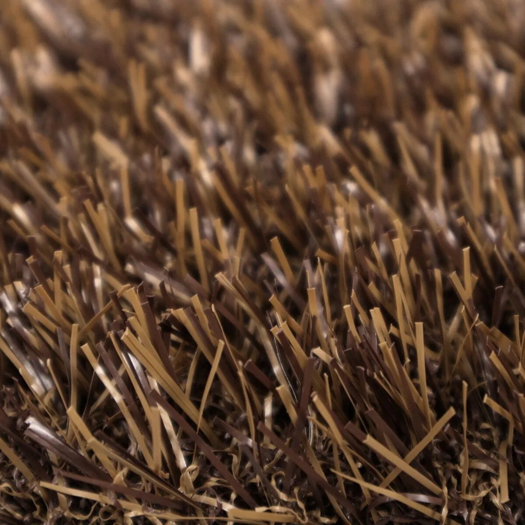 Europe Grass, Umelá tráva PartyGrass Brown, vyrezať kruh, šíře 4m, hnedá