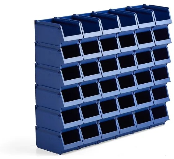 Plastové boxy AJ 9000, séria-74, 250x148x130 mm, 36 ks, modrá