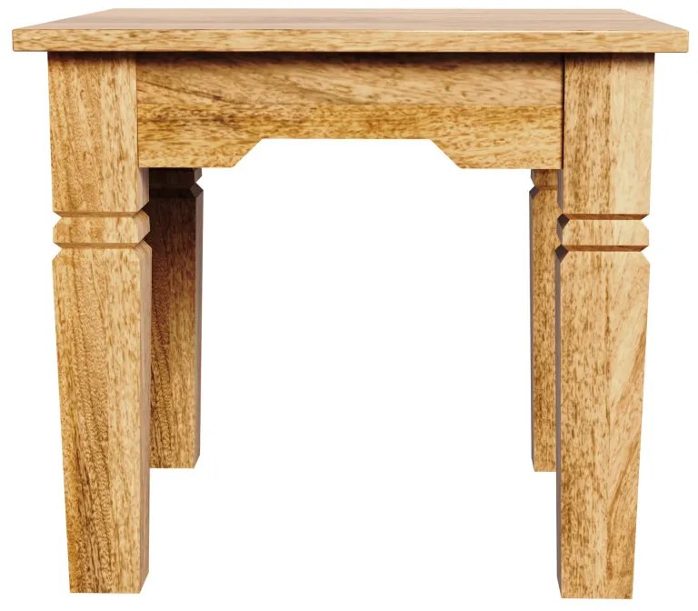 Odkladací stolík Guru 45x40x45 indický masív mango Mango natural