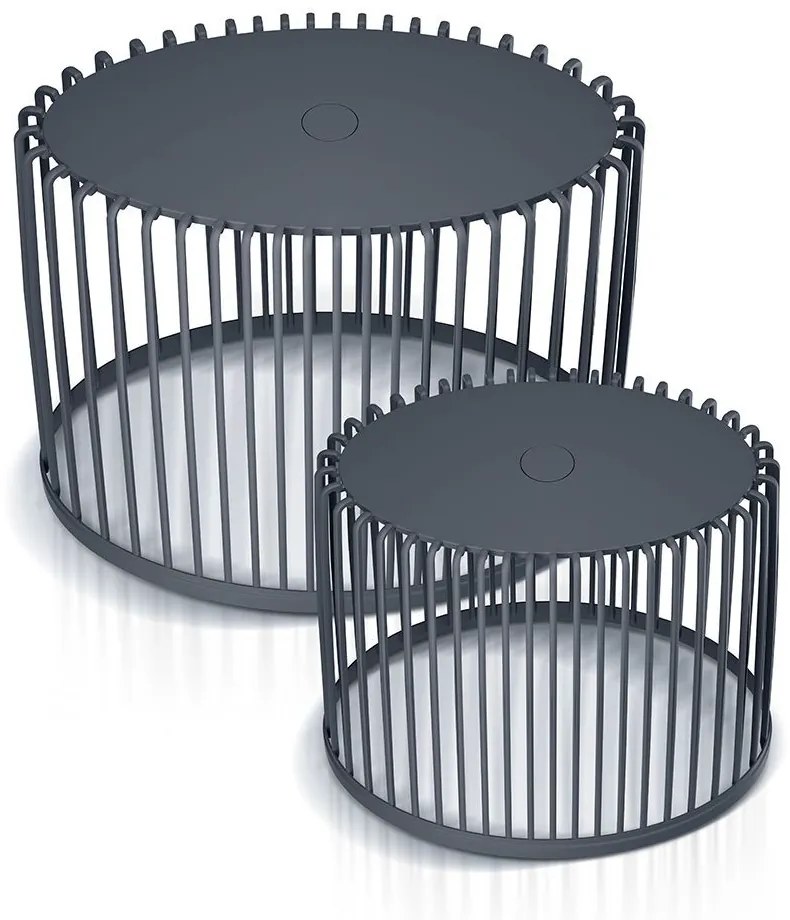 Set 2 univerzálnych oválnych košov, 30 + 55 l, antracit