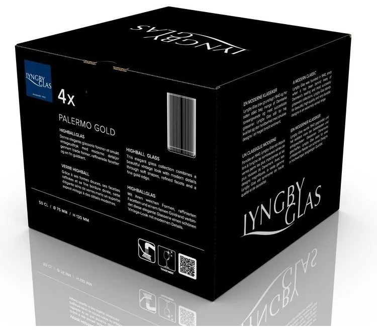 Poháre v súprave 4 ks 500 ml Palermo – Lyngby Glas