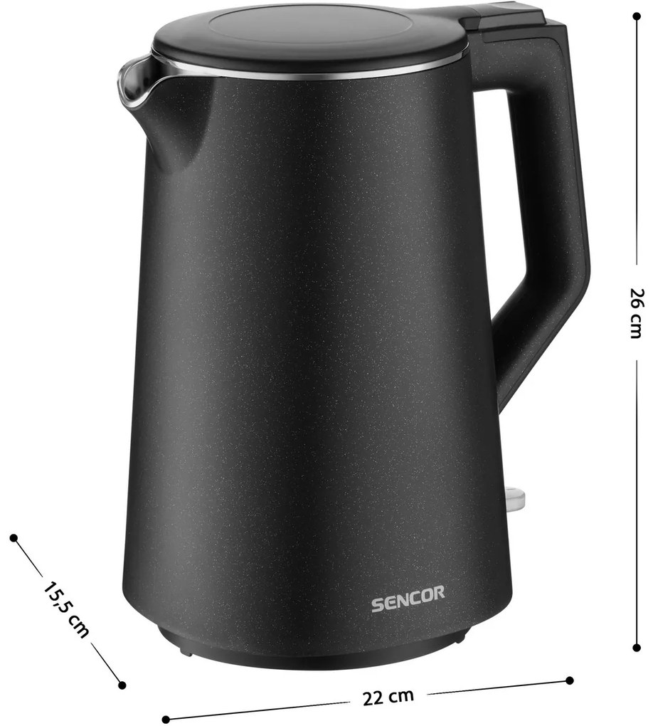 Sencor SWK 0551BK varná kanvica, čierna