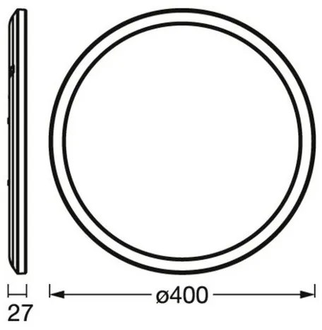 Ledvance - LED Stmievateľné stropné svietidlo ORBIS LED/22W/230V čierna