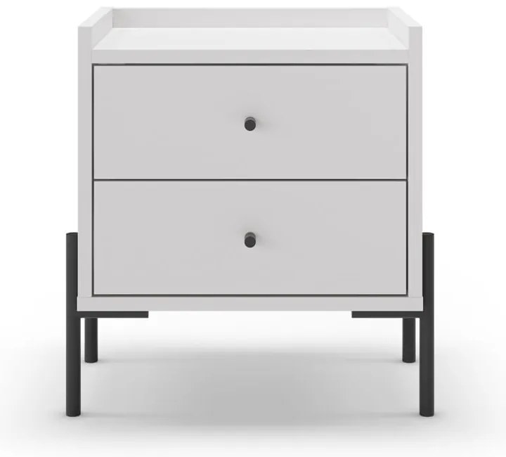 Biely nočný stolík Mayra – Marckeric