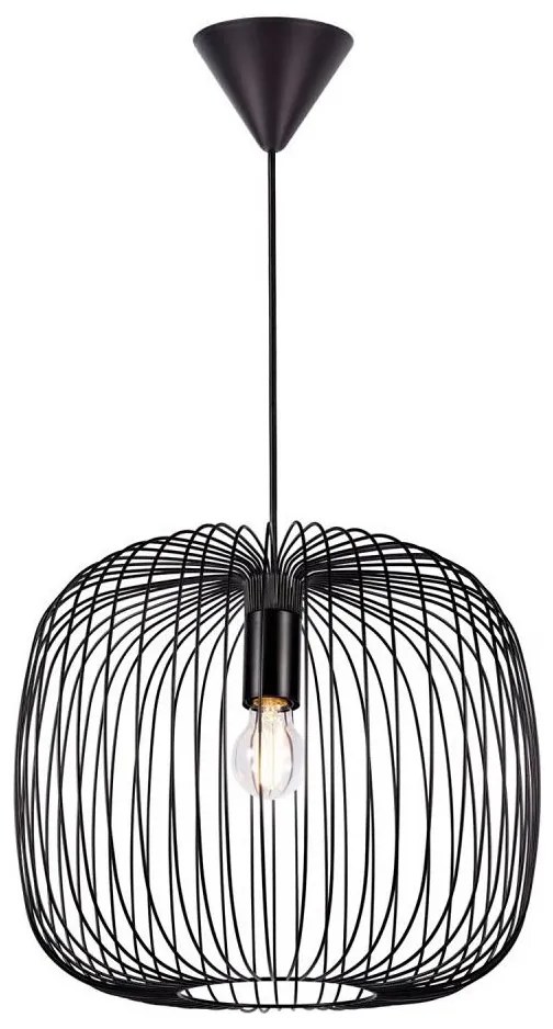 Nordlux - Luster na lanku BERONI 1xE27/60W/230V čierny pr. 40 cm
