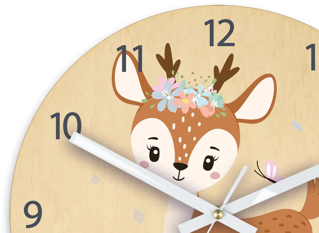 Dětské nástěnné hodiny Ami Jelínek s květy 30 cm vícebarevné