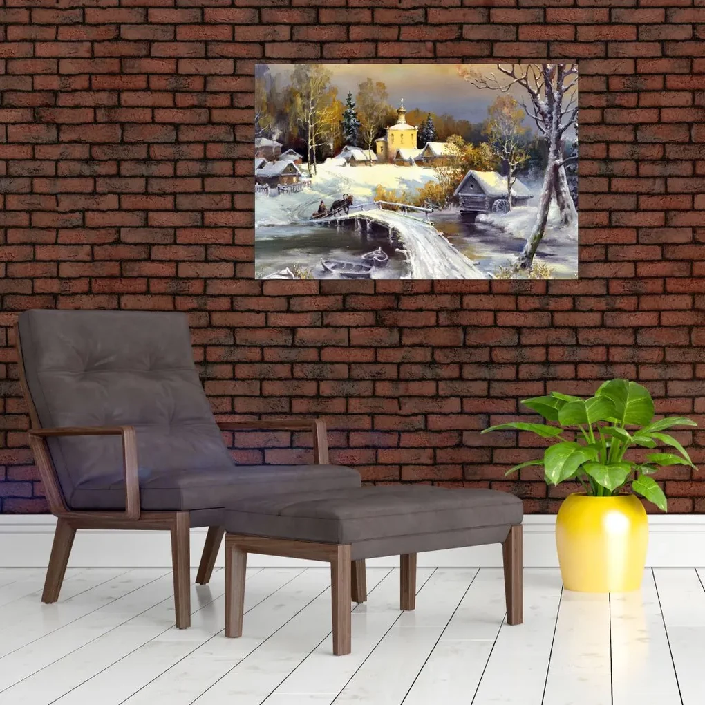 Obraz - Zimné mestečko (90x60 cm)
