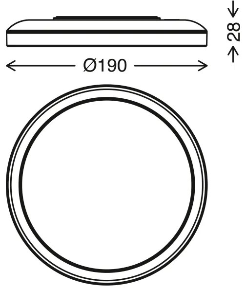 Briloner 7150-416 - LED Stropné svietidlo SLIM LED/12W/230V pr. 19 cm