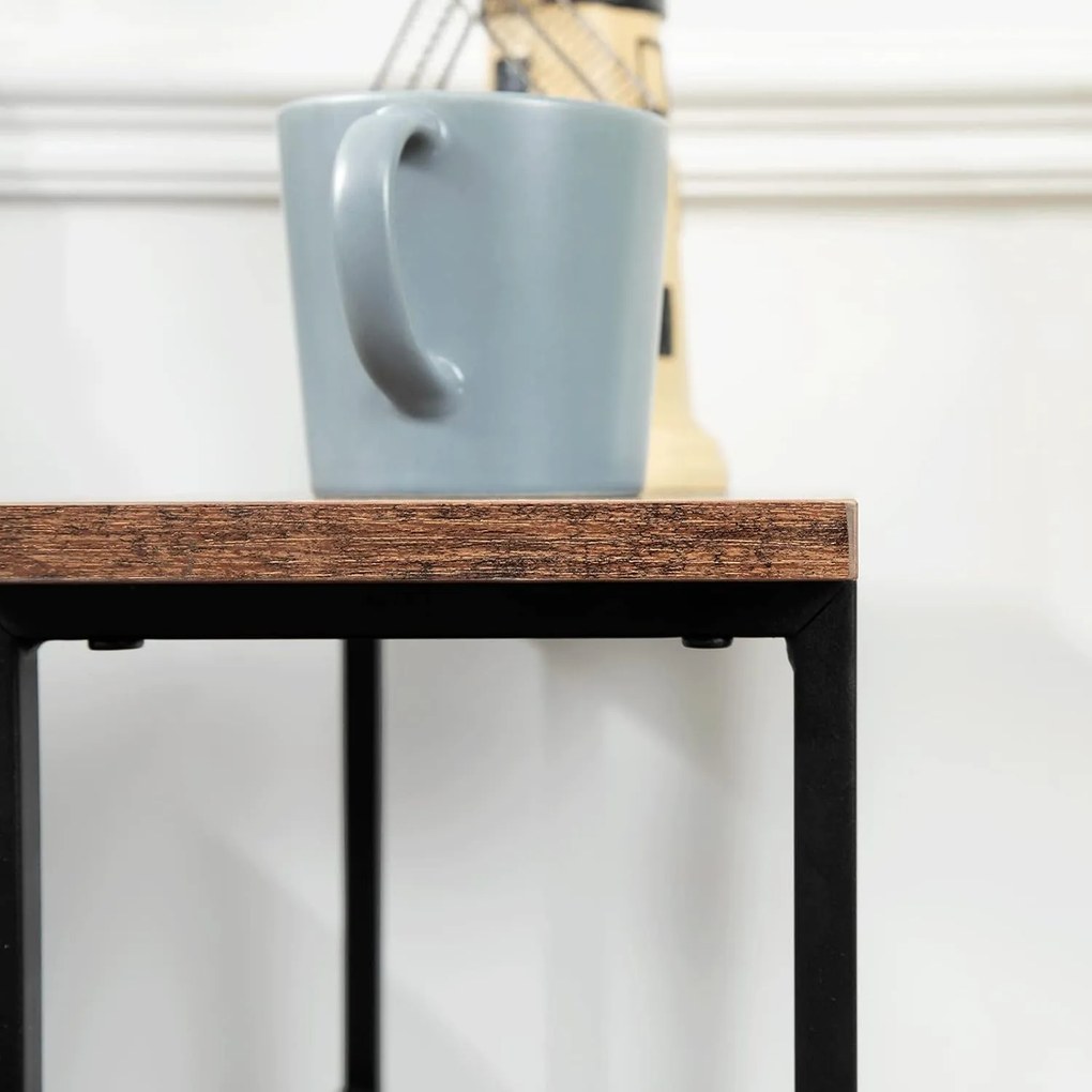 Príručný stolík Vasagle Olmira 45 cm čierny/hnedý
