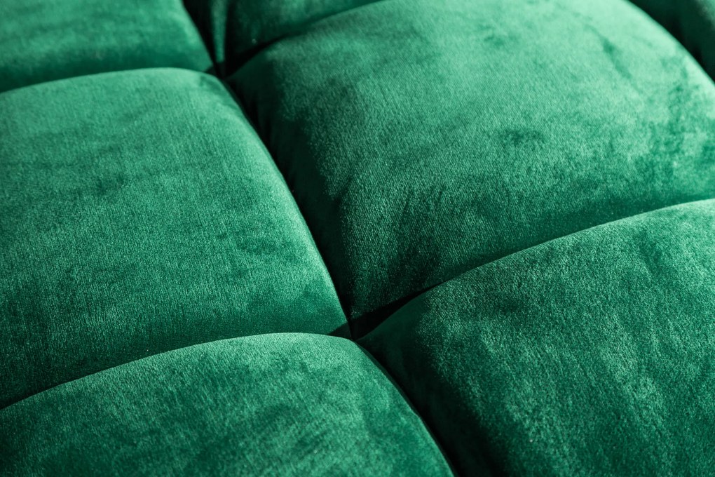 Trojmiestna pohovka COZY VELVET 220cm smaragdovo zelená