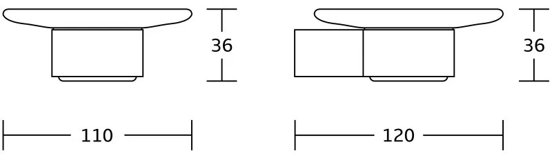 Mexen Base, nástenná mydelnička, čierna matná, 7088239-70