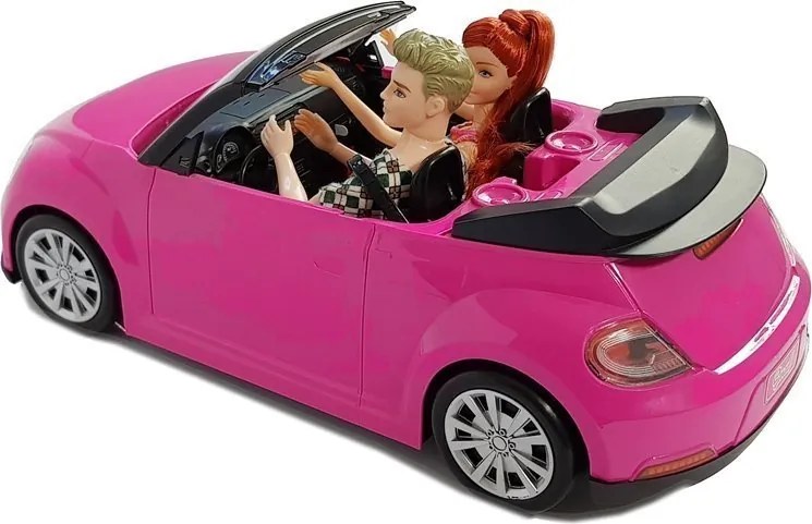 LEAN Toys Zvuková svetlá pre bábiku Car Coupe 43 cm ružová