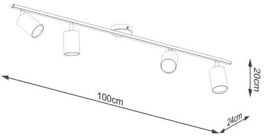 Sollux SL.1227 - Bodové svietidlo LEMMI 4xGU10/10W/230V biela