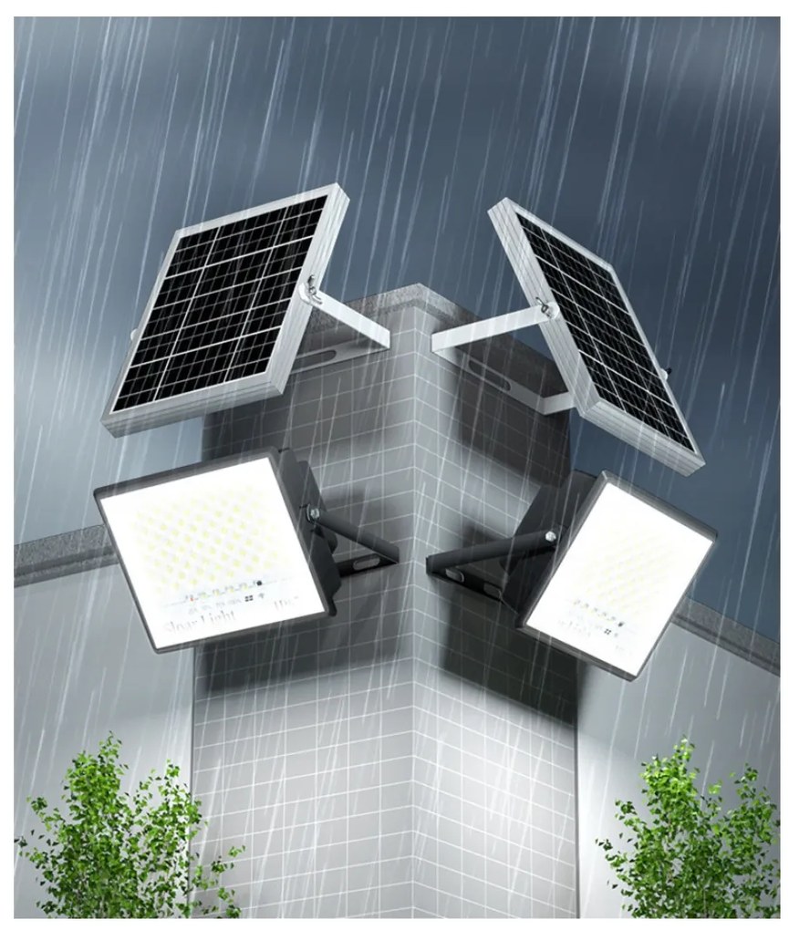 BERGE Solárne LED svietidlo DAKAR - 100W - PIR