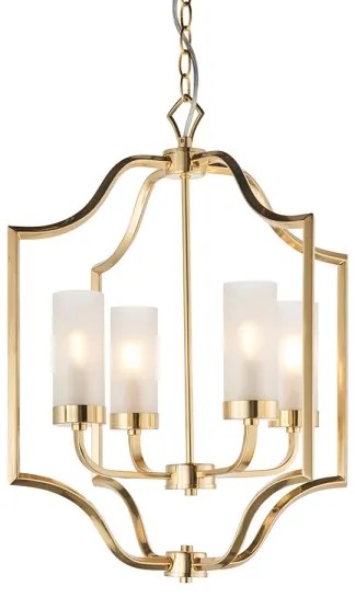 Endon 81914 - Závesný luster EDREA na reťazi 4xE14/6W/230V mosadz