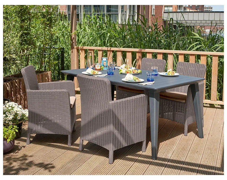 Svetlohnedé plastové záhradné kreslo Trenton – Keter