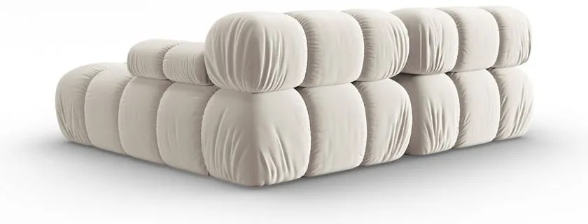 Béžová zamatová modulárna rohová pohovka (pravý roh) Bellis – Micadoni