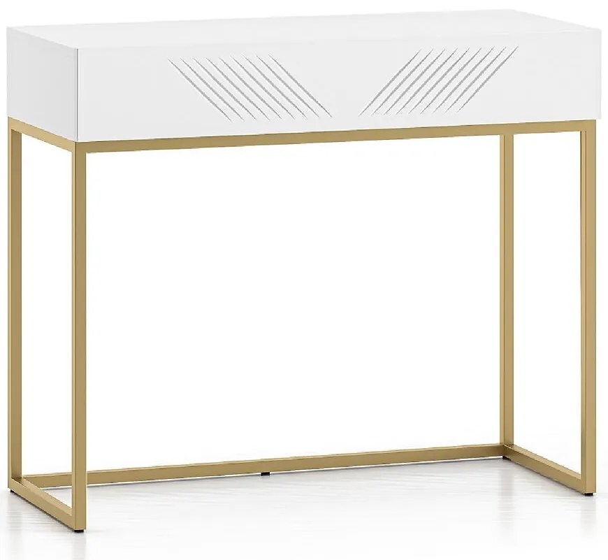 Toaletný stolík Clearing 06 biela/zlatá